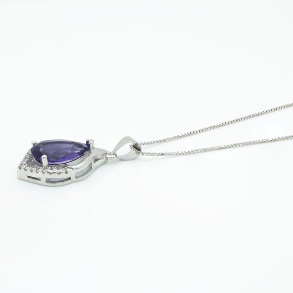 Sterling Silver Amethyst Necklace - Picture 3 of 3